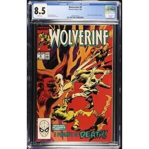 🔑🔥Wolverine (1988) #9 CGC 8.5 Marvel 1989 Those Awesome Claws! 163014